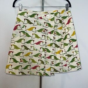 Anthropologie Bow and Arrow Wrap Floral Pleated Front Skirt